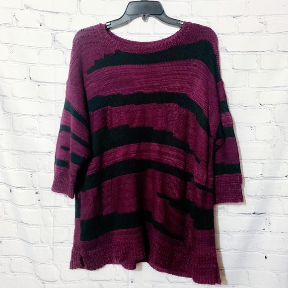 Apt. 9 Sweaters - Apt. 9 Plus Size Loose Knitted Sweater 3/4 Sleeve